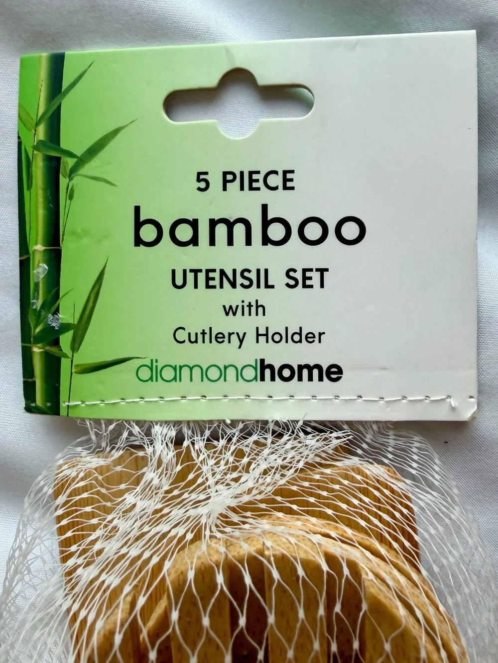 Bamboo Utensil Set - Natural Tan